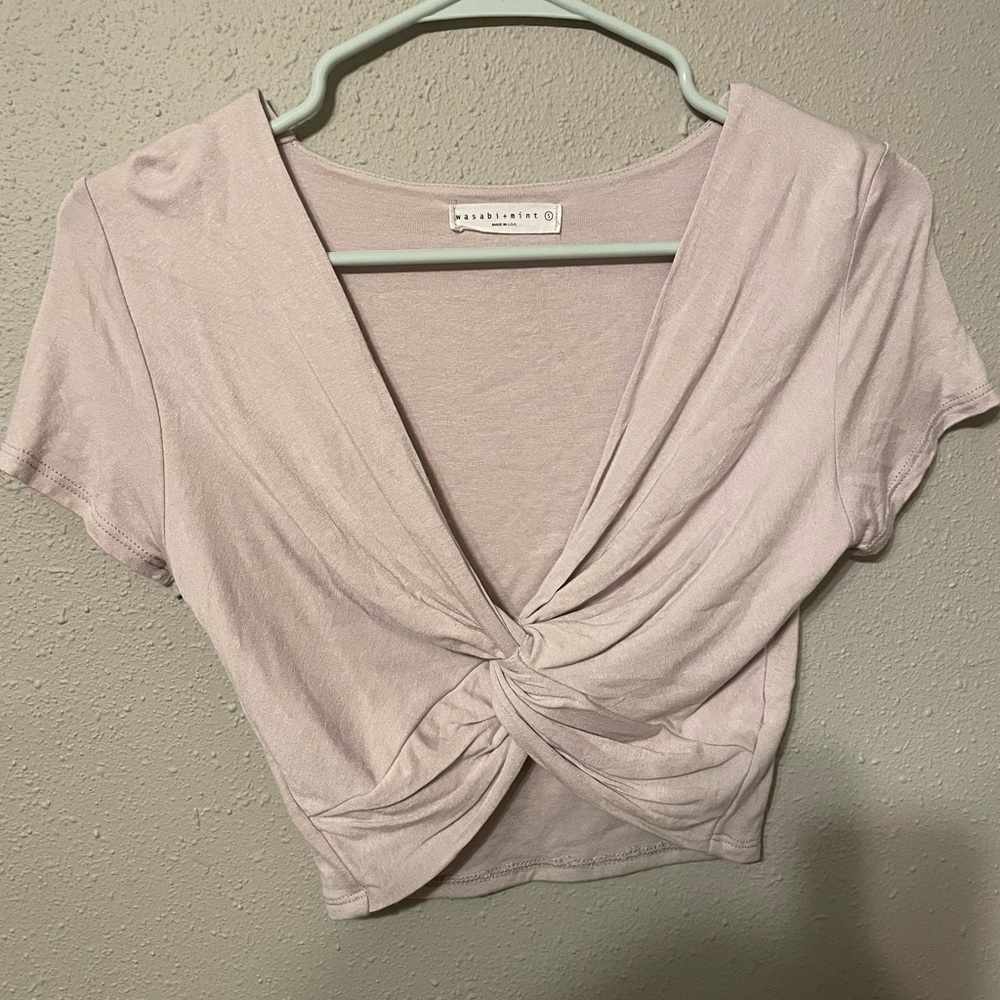 Mauve Twist Crop Top